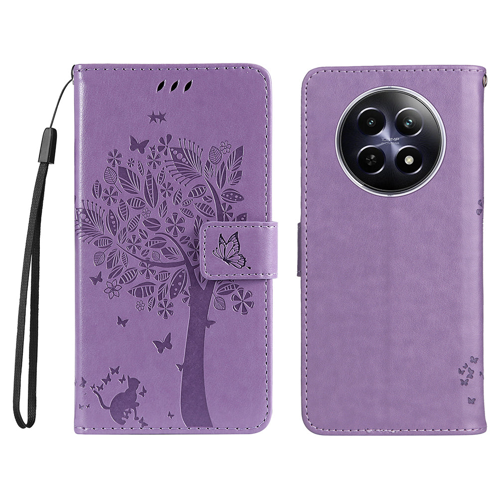 KT Imprinting Flower Series-3 For Realme 12 Wallet Case Tree Pattern Leather Phone Stand Cover KT Imprinting Flower Series-3 For Realme 12 Wallet Case Tree Pattern Leather Phone Stand Cover